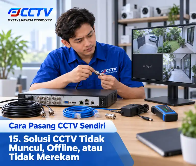 Tim JP CCTV menangani pemasangan CCTV di rumah