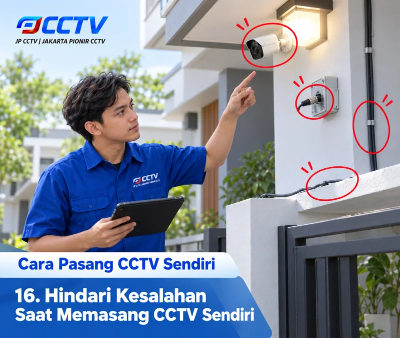 Dokumentasi lapangan pemasangan CCTV JP CCTV di rumah