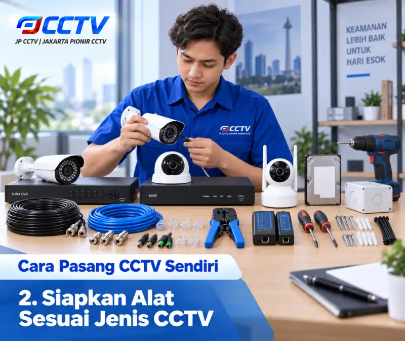 Pekerjaan pemasangan CCTV JP CCTV di rumah