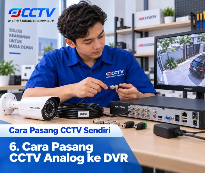 Tim JP CCTV menangani pemasangan CCTV di rumah