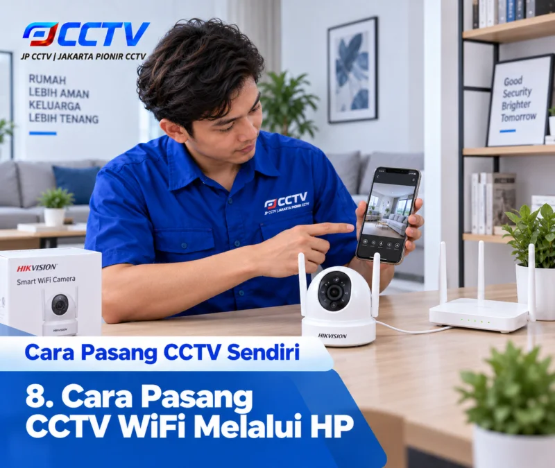 Dokumentasi lapangan pemasangan CCTV JP CCTV di rumah