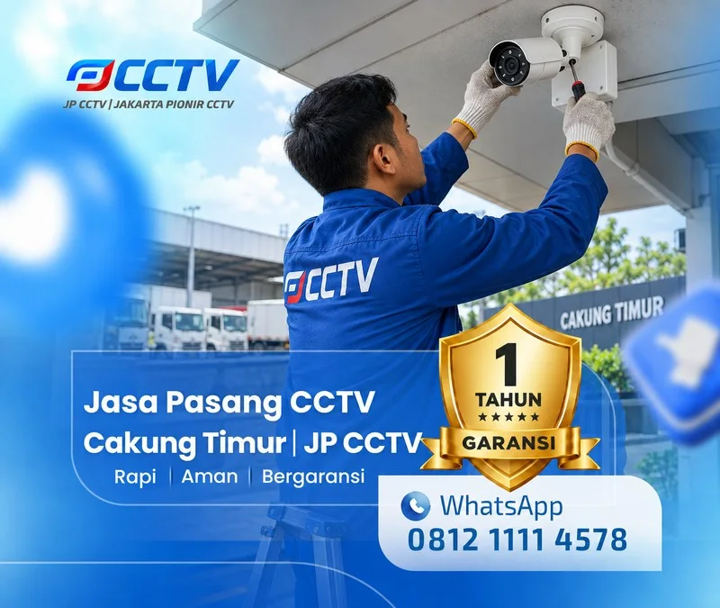 Proses teknisi CCTV bersama teknisi JP CCTV di Cakung Timur
