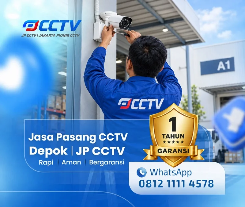 Proses teknisi CCTV bersama teknisi JP CCTV di Depok