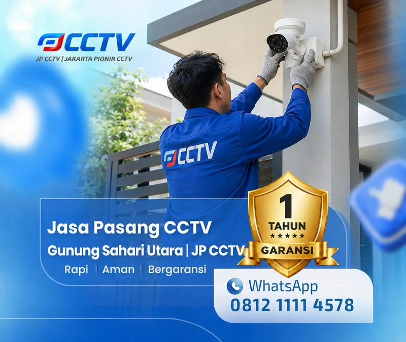 Dokumentasi teknisi CCTV JP CCTV di Gunung Sahari Utara