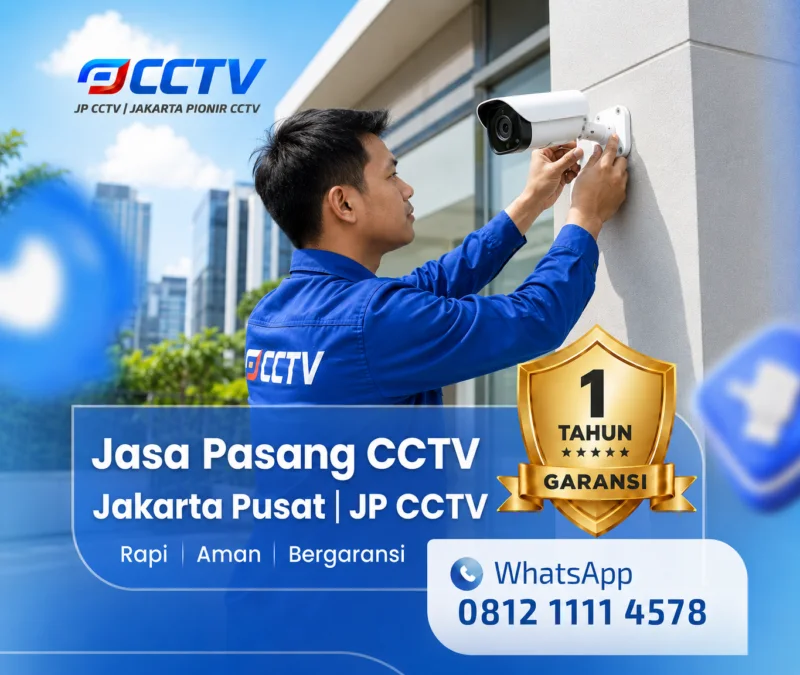 Dokumentasi lapangan pemasangan CCTV JP CCTV di Jakarta Pusat