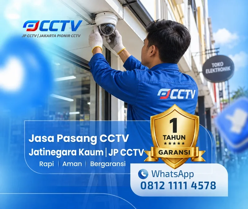 Proses teknisi CCTV bersama teknisi JP CCTV di Jatinegara Kaum