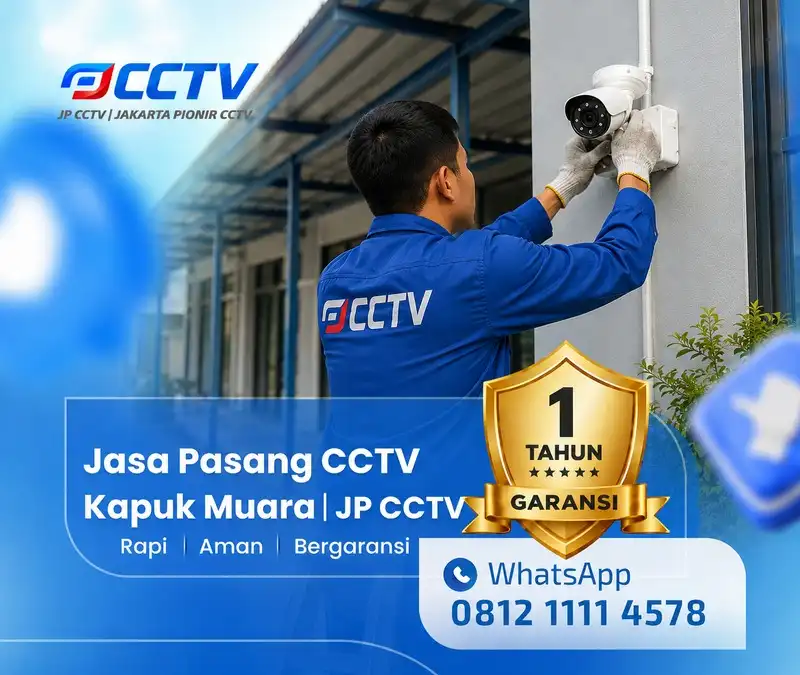 Proses teknisi CCTV bersama teknisi JP CCTV di Kapuk Muara