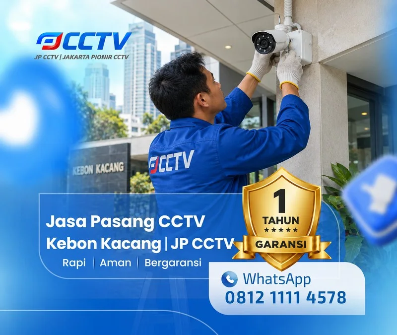 Pemasangan kamera CCTV oleh teknisi JP CCTV di Kebon Kacang