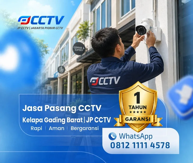 Proses teknisi CCTV bersama teknisi JP CCTV di Kelapa Gading Barat