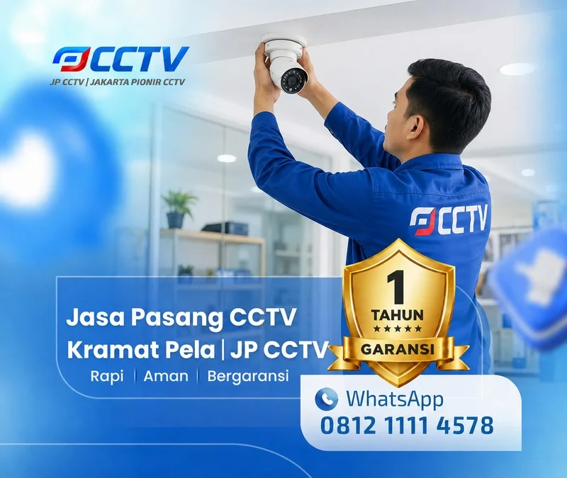 Proses teknisi CCTV bersama teknisi JP CCTV di Kramat Pela
