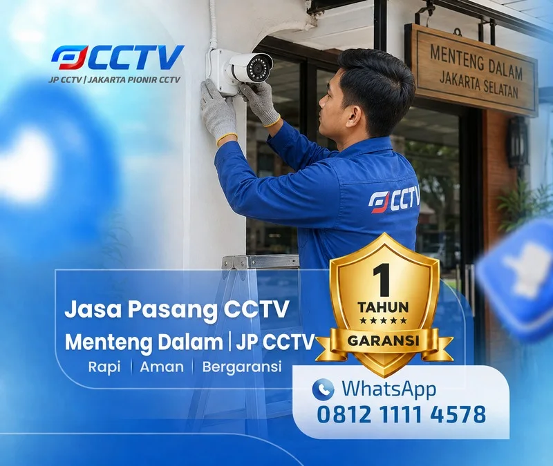 Tim JP CCTV menangani teknisi CCTV di Menteng Dalam