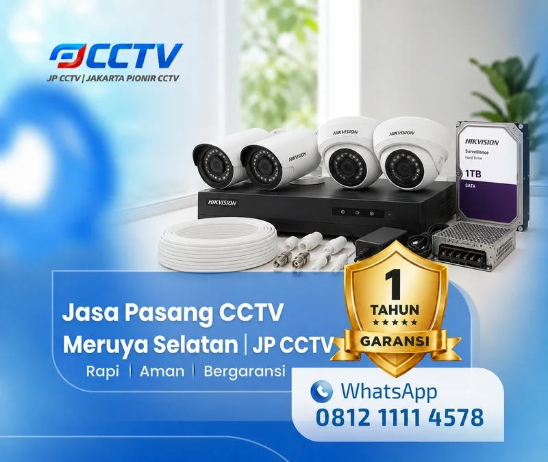 Pekerjaan kamera CCTV Hikvision JP CCTV di Meruya Selatan