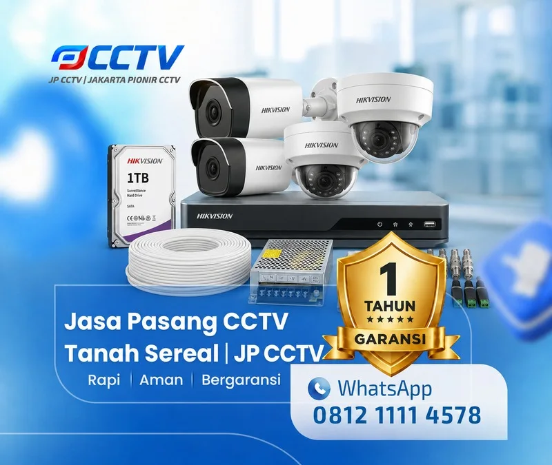 Pekerjaan kamera CCTV Hikvision JP CCTV di Tanah Sereal
