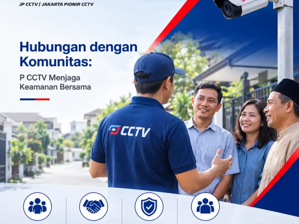 Hubungan dengan Komunitas JP CCTV dengan tema menjaga keamanan bersama dan kolaborasi untuk lingkungan yang lebih aman
