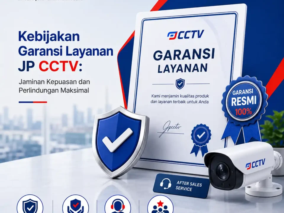 Kebijakan Garansi Layanan JP CCTV dengan jaminan kepuasan, perlindungan maksimal, dan layanan profesional