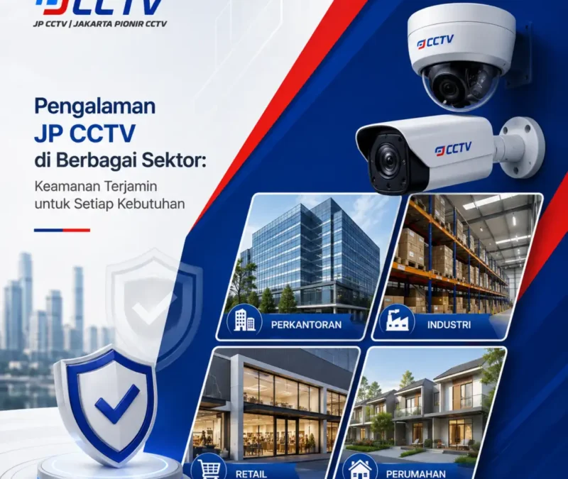 Pengalaman JP CCTV di Berbagai Sektor dengan keamanan terjamin untuk kebutuhan perkantoran, industri, retail, sekolah, perumahan, dan hotel