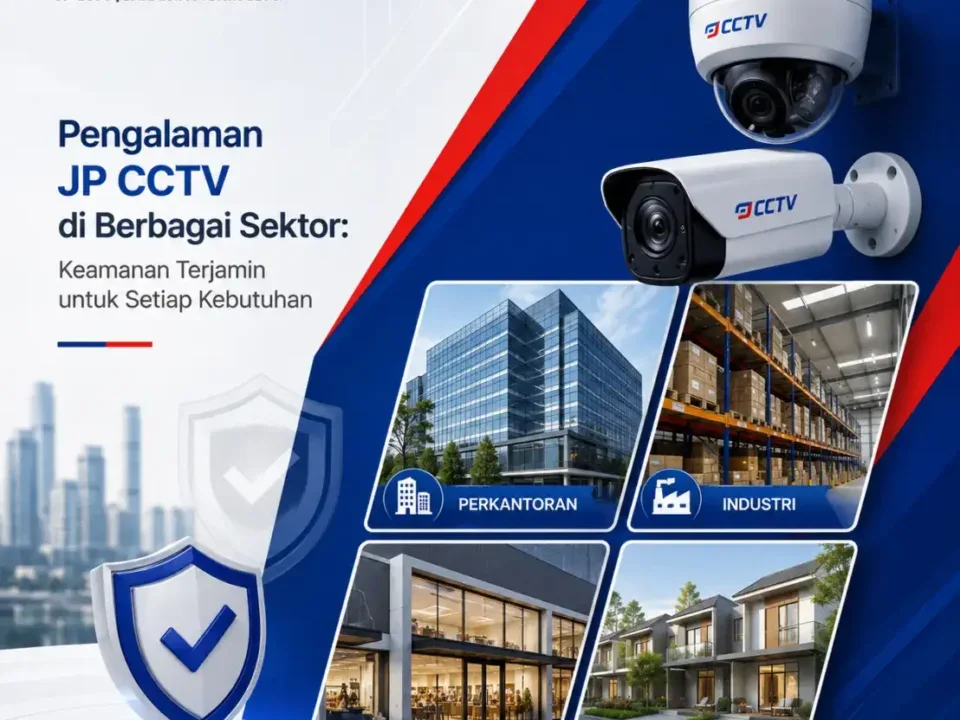 Pengalaman JP CCTV di Berbagai Sektor dengan keamanan terjamin untuk kebutuhan perkantoran, industri, retail, sekolah, perumahan, dan hotel