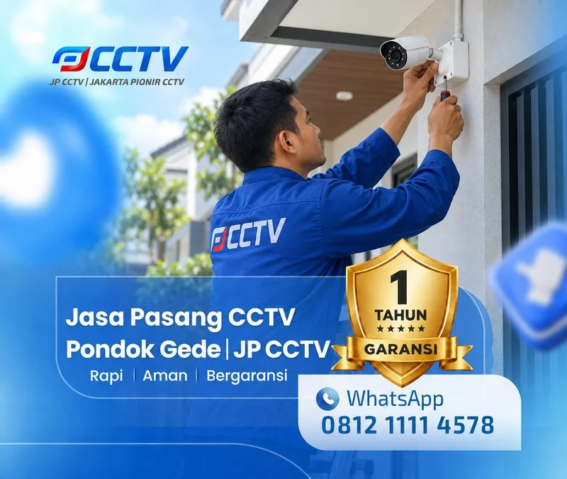 Pemasangan dan pengaturan teknisi CCTV JP CCTV di Pondok Gede