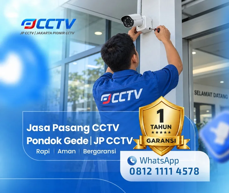 Tim JP CCTV menangani teknisi CCTV di Pondok Gede